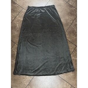 Vintage Velvet Maxi Skirt Large Chocolate Fairy Forest Grunge Geometric